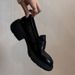 JK Academy Platform Loafers Thick Heel Single Shoes Small Leather Shoes_vogvips.com