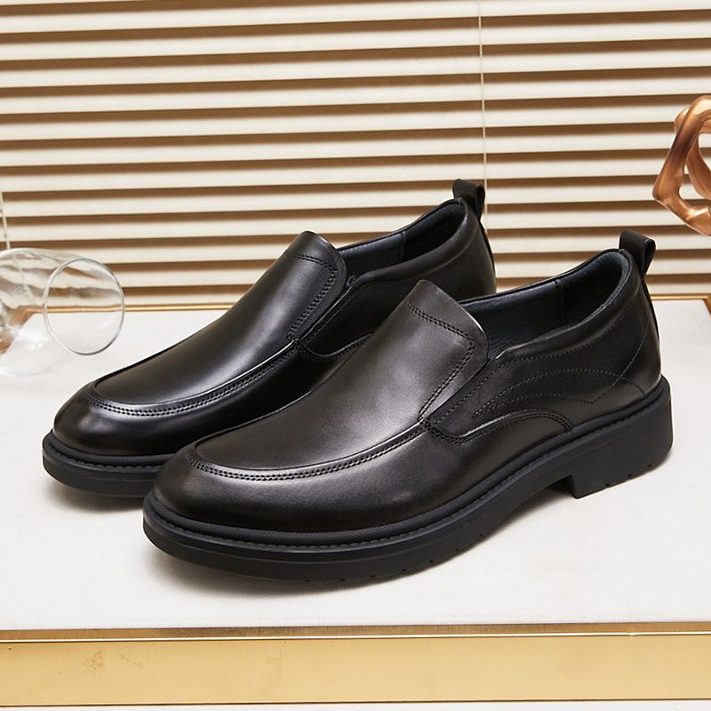 Business leather shoes with thick soles for men_vogvips.com