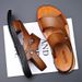 Leather Sandals For Men In Summer 2025, New Non Slip Soft Sole, Cool And Breathable Slippers, Large Size Casual Outdoor_vogvips.com