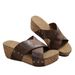 Women's Shoes Large Size Foreign Trade Wedge Sandals 2025 Summer New Retro Thick Bottom Fish Mouth Roman Sandals Women's Platform Cake Thick Bottom_vogvips.com