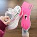 Super Soft And Bright Magenta Fitness Lightweight Popcorn Running Shoes, Versatile Summer Sports For Students' Physical_vogvips.com