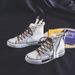 Ins High Top Canvas Women, Korean Version With Plush Ulation, Two Cotton Shoes For Students, New Style Harajuku_vogvips.com