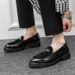 Suitable For All Seasons Tassel Men's British Style Slip-On Loafers Korean Business Casual Leather Shoes Men_vogvips.com