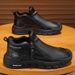Men's Shoes Fall High Ankle Safety Shoes Men's Casual Sports Anti-Slip Wear-Resistant Work Shoes Short Boots Casual Mart_vogvips.com
