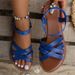 Large Size Women's Summer Fashion Flat Sandals Korean Style Roman Shoes for Beach Casual Wear_vogvips.com