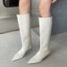 British Style Long For Women 2024 New Pointed Toe Thin Heel White High Tube Riding Over-the-Knee Fashion Boots_vogvips.com