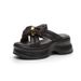 Cool Slippers Women's Outer Wear Bow-tie Rhinestone Thick-soled French Muffin Thick-soled Versatile Women's Sandals_vogvips.com