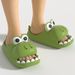Cute Dinosaur Slippers For Women In Summer, Feet Feeling, Baotou, Home Couple, Thick Sole, Anti Slip, Fashionable_vogvips.com