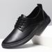 Men's British Business Formal Groom Versatile Trendy Work Black Big Toe Casual Leather Shoes_vogvips.com