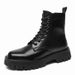 Long Martin Boots Men's Style Black High-top Leather Shoes Locomotive Boots Boys Leather Boots_vogvips.com