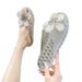Cross-border High-end Diamond Flower Transparent Crystal Slippers For Women, Jelly Hollow Single Shoes, Women's Summer_vogvips.com