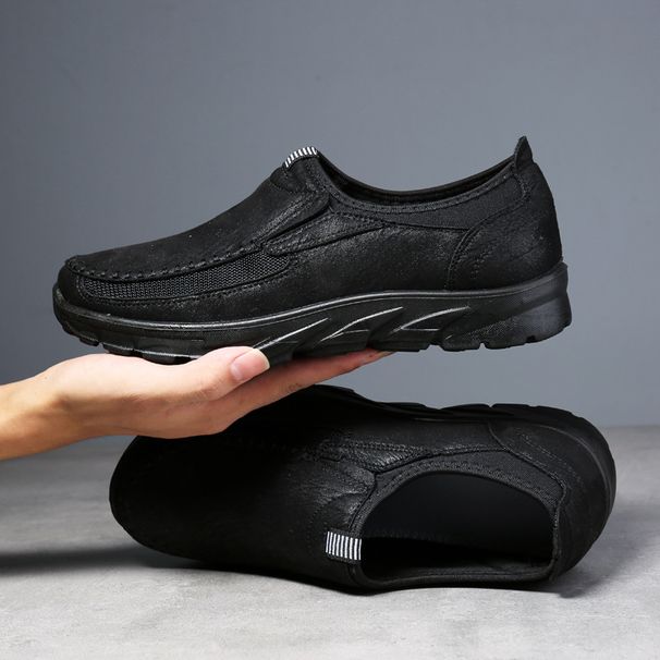 2025 Men's Casual Shoes Men Handmade Retro Breathable Flat Loafers Moccasins Dress Comfortable Slip On Driving Shoes Zapatillas_vogvips.com