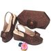 Women's Shoes Large Size Women's Shoes Birthday Party Shoes Small Wedge Heel Thick Sole Shoes With The Same Design Clutch Bag Diamond Flower_vogvips.com