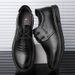 European Warm Series Autumn Winter Casual Leather Round Toe Wide Version Extra Large Size 45-49 Men's Thick Sole Lace-up Business Work Single_vogvips.com