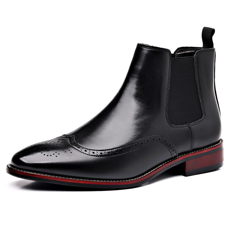 New men's Brock leather boots Fashion trend short boots casual business men's boots_vogvips.com