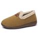Warm Snow New Style Fleece Lined Thickened Cotton Shallow Mouth Cold-Proof Short Boots Solid Color Flat Heel Women's_vogvips.com