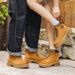 American Retro Locomotive Martin Boots Men's And Women's Velvet Platform-soled Couple's Tooling Boots Trendy Shoes_vogvips.com