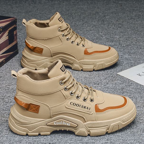 European Warm Series High-top Men's Shoes 2025 Winter New Workwear Style Outdoor Hiking Safety Construction Site Work Non-slip Wear-resistant_vogvips.com