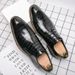 Pointed Business Formal Glossy New Fashion Korean Style Trendy Casual Leather Shoes For Men Lace-up_vogvips.com