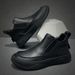 Top Cowhide Boots Help Martin Boots Fleece Chelsea Boots Platform Sleeve Casual Leather Shoes_vogvips.com