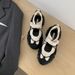 Korean 2025 Spring And Autumn New Style Platform Round Toe Thick Sole Color Block Velcro Sports Height Increasing_vogvips.com