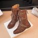 Women Boxing Boots Sheepskin Version ~ Niche Flat Belt Boxing For Women With 5Cm Hidden Heel, Back Zip Martin Boots, Western Hunting Duck_vogvips.com