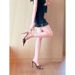 Pointed Toe High Heel Sandals With Leopard Print - Slingback Flats For Dressy Outfits - Comfortable Slip-On Design With Suede Upper And Rubber Sole_vogvips.com