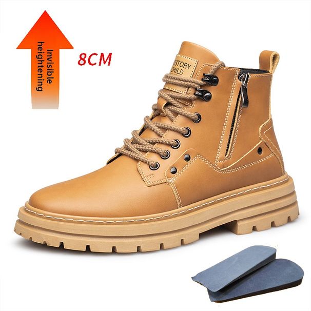 Martin Boots High-top Tooling Wind Invisible Inner Heightening Thick-soled Tooling Boots Men's Boots_vogvips.com