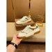 Little Bee Casual Thick Bottom Fuguqi Trendy Men's Forrest Gump Gold Printed Board Shoes_vogvips.com
