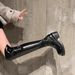 Washed Cowhide ~ Grape Mom Same Style Genuine Leather Chunky Heel Over-the-Knee For Women Thick Sole Slimming Long Tube_vogvips.com