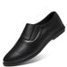 Men's Round Head Shallow Mouth Foot Set Low Heel Single Shoes Men's Casual Work Leather Shoes_vogvips.com