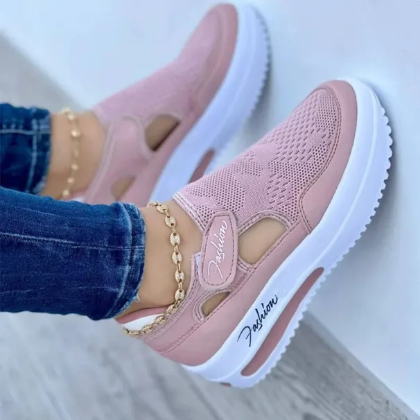 Red Sneakers Women Woman Tennis Canvas Shoe Female Casual Ladies Sport Platform Sneaker Hollow Out Shoes_vogvips.com