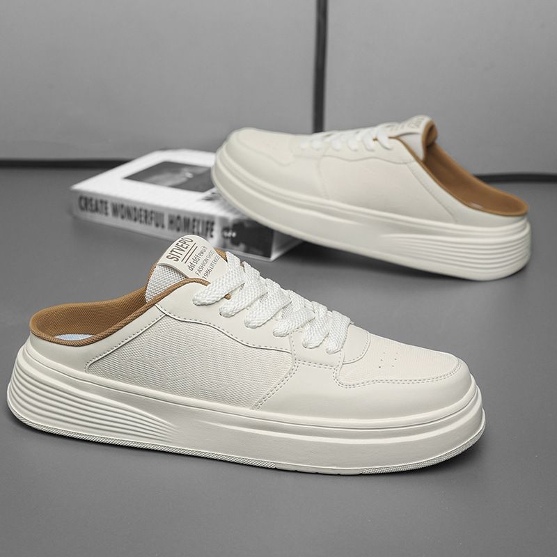 Casual Men's Summer, Breathable And Lightweight, Sporty Casual Slip-on Flat Shoes, Thick-soled Height-increasing Trendy_vogvips.com