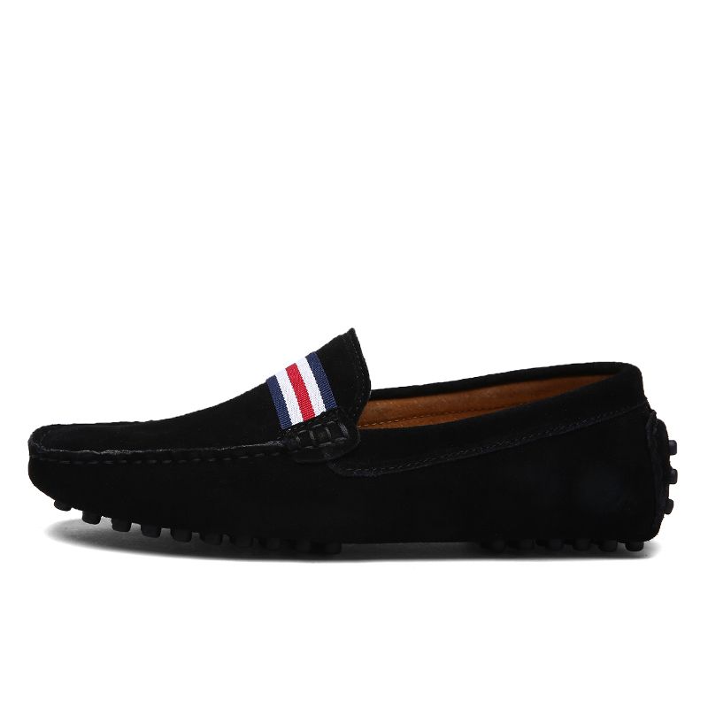 Suede Leather Men Casual Formal Man Loafers Handmade Moccasins Italian Breathable Slip On Male Boat Shoes Walking_vogvips.com