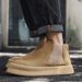 Turn The Fur High-top Thick Sole To Increase The Height, And Pedal Martin Boots For Men's Retro Tooling Boots For Men._vogvips.com