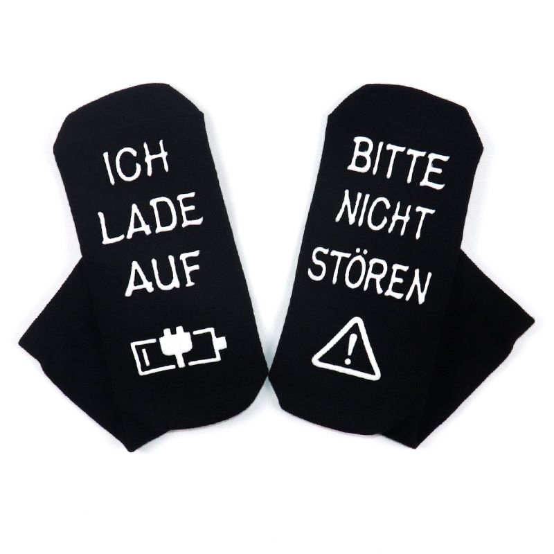Mid-tube socks cotton socks casual sports creative socks sole letter non-slip adhesive floor socks_vogvips.com