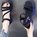One-word Buckle Sandals Female Versatile Thick-soled Heightening Fashion Fairy Style With Skirt Muffin Shoes_vogvips.com