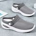 Women's Shoes Soft Sole Comfortable Women's Slippers Slip-On Casual Lazy Shoes Half Slippers Breathable Closed-Toe Half Slippers For Women_vogvips.com