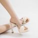 Summernew Arrivalfrench Rhinestone Satin Socialite Style High-heeled Sandals Women's Waterproof Platform Elegantoutwear Slippers For Women_vogvips.com