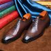 Business Formal Oxford Men's Wedding Top Layer Cowhide Carved British Style Trendy Shoes_vogvips.com