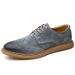 Euro Step Business Formal Genuine Men's Large Size Breathable Casual Brogue Leather Shoes_vogvips.com
