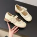 Lace Bow Soft Sole Single Fashion Round Toe Shallow Mouth AntiSlip WearResistant Low Top Shoes 251015_vogvips.com