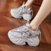 Platform Dad 2025 Spring New Breathable Versatile Casual Shoes For Petite Women With Hidden Height Increase_vogvips.com