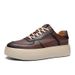 Suitable For All Seasons Men's Spring Lightweight Thick-Soled Sneakers Genuine Leather Fashion Loafers Versatile Sports Casual Shoes_vogvips.com