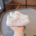 Super Light Velcro Sneakers Solid Bottom Board Shoes Boys And Girls Collegiate Style Small White Shoes_vogvips.com