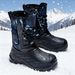 European Warm Series Snow Men's Large Size, Warm Waterproof, Anti-Freeze, Cotton Boots, Thickened Long Boots_vogvips.com