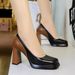 Super High Heel Women's Shoes High Heels Light Mouth Thick Heel Color Matching Waterproof Table Contrasting Color Single Shoes_vogvips.com