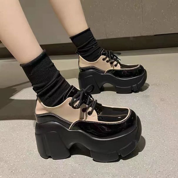 2025 Autumn Winter New Thick Sole Height Increasing Martin Mid-Calf Comfortable Stylish Korean Style Lace-Up Single_vogvips.com
