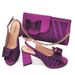 Women's Shoes Shoe And Bag Set Combination: Fish Mouth High Heels With Square Clutch (soft) + Rhinestone Flower_vogvips.com
