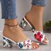 2025 Summer European And American Style Women's High-Heeled Sandals, Non-Slip PU Material, Fashionable Sizes 42-43,_vogvips.com